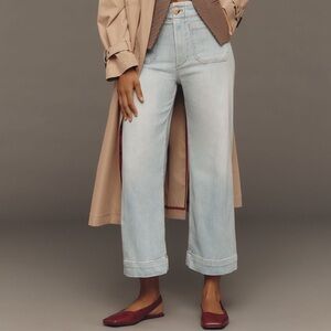 Mauve Light Blue Colette Wide-Leg Crop Jeans